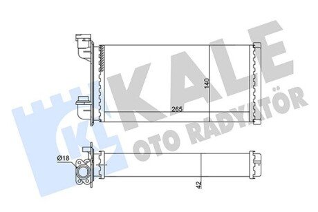 Радіатор пічки (опалювача) kale oto radyator 352040