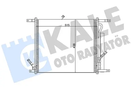 KALE CHEVROLET Радиатор кондиционера с осушителем Aveo 08- KALE OTO RADYATOR 385200