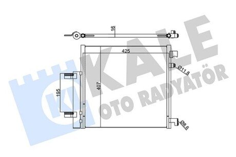 KALE CHEVROLET Радиатор кондиционера Spark 1.0/1.2 10- kale oto radyator 342515