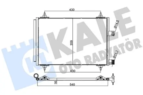KALE CITROEN Радиатор кондиционера C5 II,III,Peugeot 407 KALE OTO RADYATOR 429500