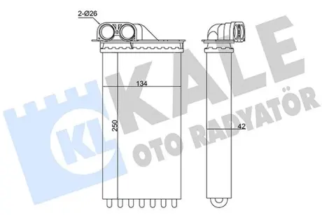 KALE CITROEN Радиатор отопления C2/3,Peugeot 1007 05- KALE OTO RADYATOR 346440