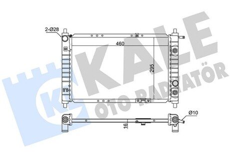 KALE DAEWOO Радиатор охлаждения Matiz 0.8 98- (АКПП) kale oto radyator 342260