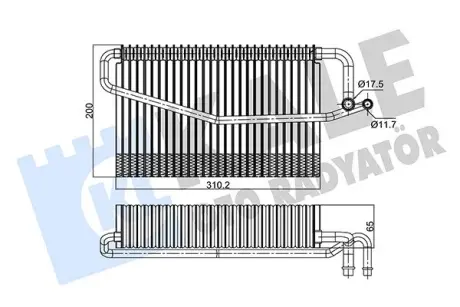 Радіатор охолодження двигуна KALE OTO RADYATOR 350130