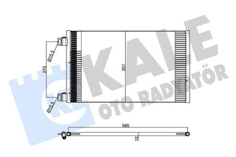 KALE DB Радіатор кондиціонера (конденсатор) W415, RENAULT kale oto radyator 358220