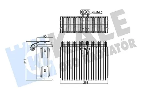 Радиатор охлаждения двигателя KALE OTO RADYATOR 349985 Фиат Мультипла