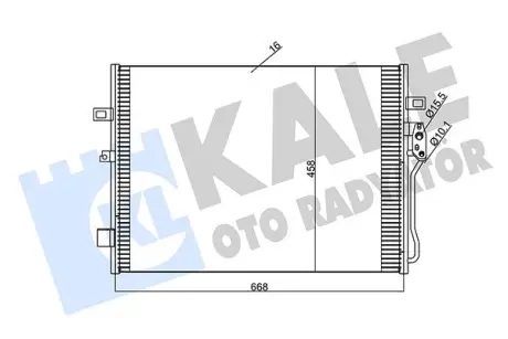 KALE FIAT Радиатор кондиционера Freemont,Jeep Journey 08- KALE OTO RADYATOR 345680 Додж