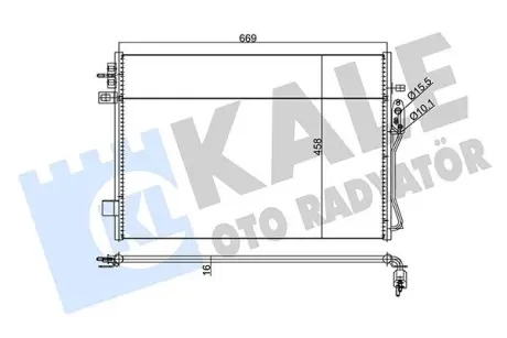 KALE FIAT Радиатор кондиционера с АКПП Freemont,Jeep Journey 08- KALE OTO RADYATOR 345685 Додж
