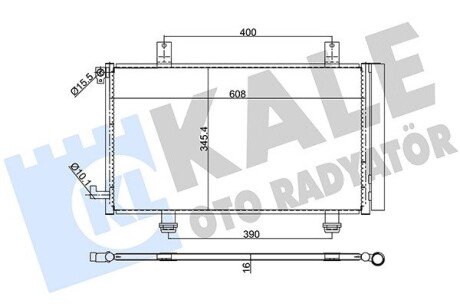 KALE FIAT Радиатор кондиционера Sedici,Suzuki SX4 06- kale oto radyator 393900