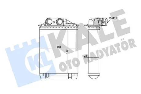 KALE FIAT Радиатор отопления 500,Panda,Ford Ka KALE OTO RADYATOR 346355