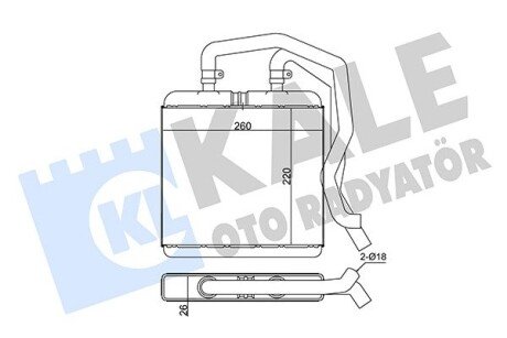 Радіатор пічки (опалювача) kale oto radyator 355285