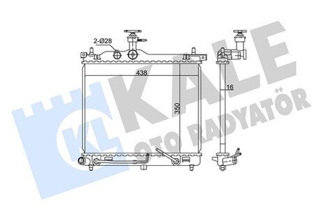 KALE HYUNDAI Радиатор охлаждения с АКПП i10 1.1 08- kale oto radyator 341970