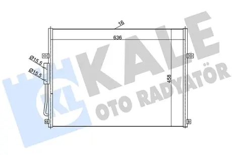 KALE JEEP Радиатор кондиционера Grand Cherokee II 2.7CRD/4.7 99-03 KALE OTO RADYATOR 385700