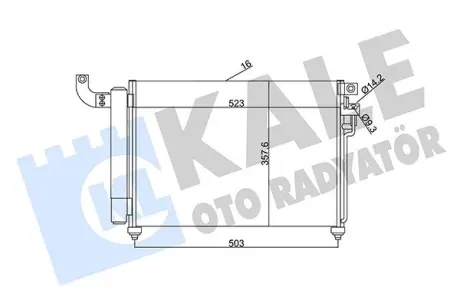 KALE KIA Радиатор кондиционера Rio II 1.5CRDi 05- KALE OTO RADYATOR 343125