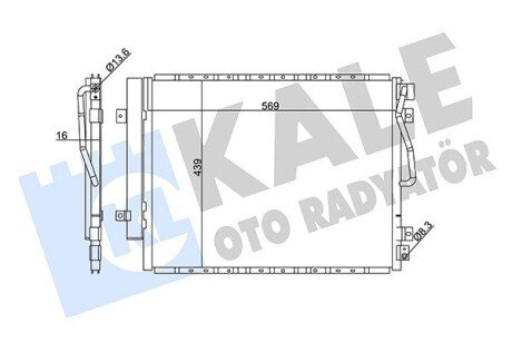 KALE KIA Радиатор кондиционера Sorento I 02- kale oto radyator 342625