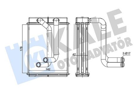 Радиатор печки (отопителя) kale oto radyator 352165