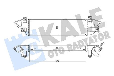 Радіатор інтеркулера kale oto radyator 355670 на Митсубиси L200