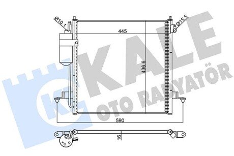 KALE MITSUBISHI Радиатор кондиционера L200 07- kale oto radyator 393100