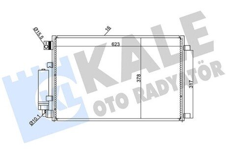 KALE NISSAN Радиатор кондиционера Qashqai 1.6/2.0 07- kale oto radyator 388600