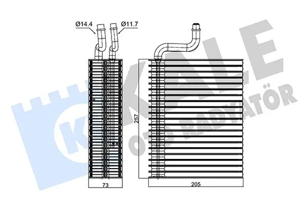 Радиатор интеркулера KALE OTO RADYATOR 350045