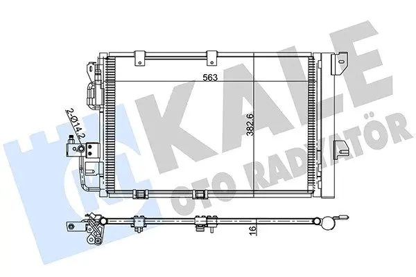 KALE OPEL Радиатор кондиционера Astra G,Zafira A KALE OTO RADYATOR 381900 (фото 1)