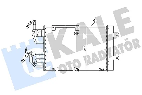 KALE OPEL Радиатор кондиционера Astra H,Zafira B KALE OTO RADYATOR 393500