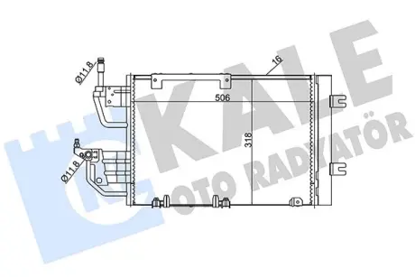 KALE OPEL Радиатор кондиционера Astra H,Zafira B KALE OTO RADYATOR 393500