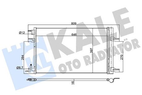 KALE OPEL Радиатор кондиционера Astra J,Insignia A,Zafira Tourer,Chevrolet Cruze kale oto radyator 385300