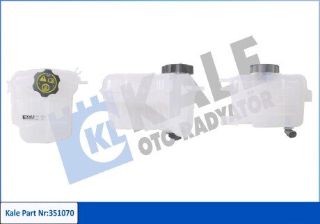 KALE OPEL Расширительный бачок Astra H/J 06- kale oto radyator 351070