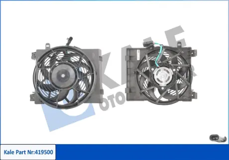 KALE OPEL Вентилятор радиатора Combo Tour,Corsa C 1.2/1.8 00- KALE OTO RADYATOR 419500 Опель Комбо