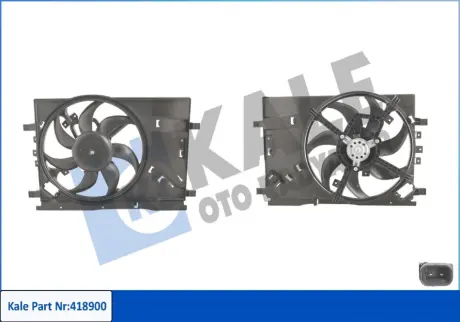 KALE OPEL Вентилятор радиатора Corsa D,Fiat Grande Punto,Punto 0.9/1.4 06- KALE OTO RADYATOR 418900 Фиат Гранде пунто