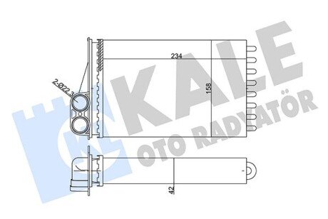 Радіатор пічки (опалювача) kale oto radyator 352055