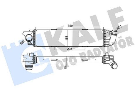 Радіатор інтеркулера kale oto radyator 352480 на Опель Виваро