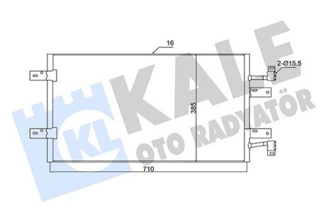 KALE RENAULT Радиатор кондиционера Trafic II,Opel Vivaro,Nissav 2.0/2.5cDi 06- kale oto radyator 350720