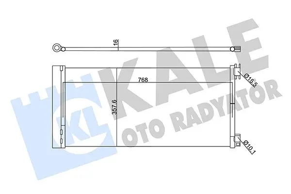 KALE RENAULT Радиатор кондиционера Trafic III,Opel Vivaro B,Fiat,Nissan NV300 14- KALE OTO RADYATOR 345575 (фото 1)