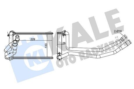 Радіатор пічки (опалювача) kale oto radyator 351685