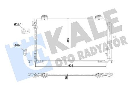 KALE TOYOTA Радиатор кондиционера Avensis 03- kale oto radyator 350705
