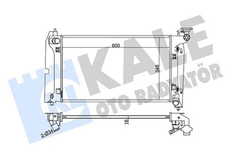 KALE TOYOTA Радиатор охлаждения с АКПП Avensis,Corolla 1.4/1.8 01- kale oto radyator 366800 на Тойота Авенсис т25