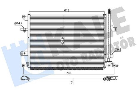 KALE VOLVO Радиатор кондиционера S60 I,S80 I,V70 II,XC70 05- kale oto radyator 394200