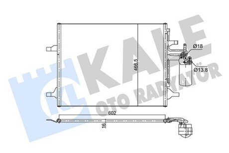 KALE VOLVO Радиатор кондиционера S60 II,V60,V70 III,XC60,XC70 II kale oto radyator 353075