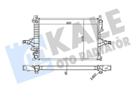 KALE VOLVO Радиатор охлаждения с АКПП S60 I,S80 I,V70 II,XC70 2.0/3.0 99- kale oto radyator 367200 на Вольво S60