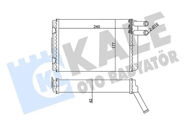 KALE VOLVO Радиатор отопления 740/760/780/940/960,S90 KALE OTO RADYATOR 352050 (фото 1)