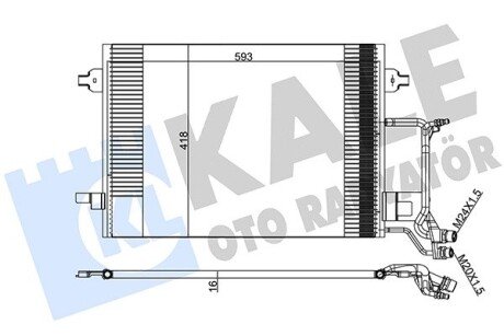 KALE VW Радиатор кондиционера Audi A4,Passat kale oto radyator 390800