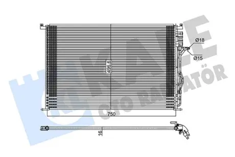 KALE VW Радиатор кондиционера Audi A8 02- KALE OTO RADYATOR 342940