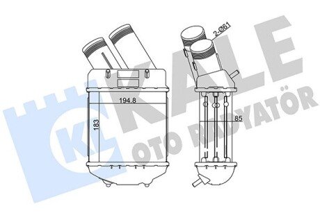 Радиатор интеркулера kale oto radyator 126100 на Рено Сценик 1