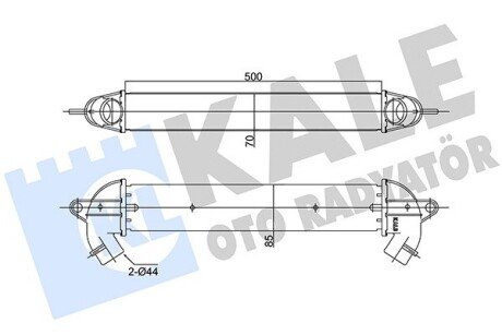 Радиатор интеркулера kale oto radyator 157000 на Фиат Добло