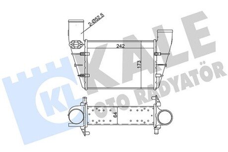 Радиатор интеркулера kale oto radyator 341900