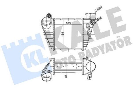 Радиатор интеркулера kale oto radyator 342000 на Ауди А3 8l