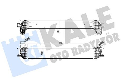 Радиатор интеркулера kale oto radyator 342385 на Рено Лагуна 3