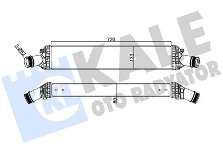 Радиатор интеркулера kale oto radyator 342400 на Ауди Q5