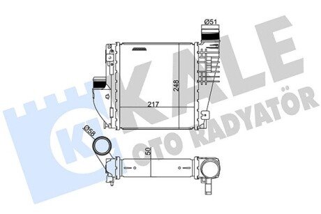 Радиатор интеркулера kale oto radyator 342815 на Пежо 308